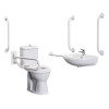 Milano Doc M Pack - Disabled Toilet, Basin & Grab Rails