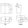 Doc M Pack - Disabled Toilet, Basin & Grab Rails - White