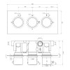 Echo Round Triple Two Outlet Thermostatic Concealed Shower Valve - Chrome