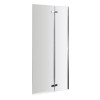 Nuie 760mm Chrome Square Hinged Bath Screen
