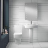 Bliss Close Coupled Modern Toilet with Push Button Cistern & Soft Close Toilet Seat