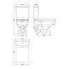 Bliss Close Coupled Modern Toilet with Push Button Cistern & Soft Close Toilet Seat