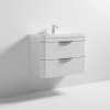 Parade 800mm White Gloss Wall Mounted Cabinet & Polymarble Basin