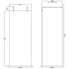 Hudson Reed Apex Chrome 800mm x 1950mm Wetroom Screen with Arms & Feet