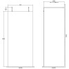 Hudson Reed Apex Chrome 900mm x 1950mm Wetroom Screen with Arms & Feet