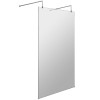 Hudson Reed Apex Chrome 1200mm x 1950mm Wetroom Screen with Arms & Feet