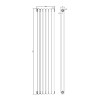 Salvia Designer Radiator 383mm x 1800mm - High Gloss White