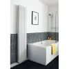 Salvia Designer Radiator 383mm x 1500mm - High Gloss White