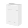 Hudson Reed Fusion White Gloss 600mm WC Unit & Top (355mm Deep)