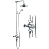 Hynar Traditional Chrome Thermostatic Dual Control Exposed Shower Mixer Kit