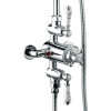 Hynar Traditional Chrome Thermostatic Dual Control Exposed Shower Mixer Kit