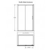 Pacific 1400mm x 900mm Sliding Door Rectangular Enclosure Package With Tray & Waste