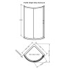 Pacific 860mm Single Door Quadrant Shower Enclosure, Tray & Waste