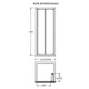 ICE Chrome 700mm Bi-Fold Shower Door 6mm Glass (1850mm)