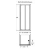 Pacific 760mm Bi-Fold Door Square Enclosure Package with Tray & Waste