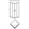 Pacific 760mm Corner Entry Enclosure Package With Tray & Waste