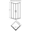 Pacific 800mm Corner Entry Enclosure Package With Tray & Waste