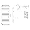 Imola Quartz Designer Radiator 500mm x 840mm