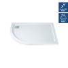 1200mm x 800mm ICEstone Offset Quadrant LH 30mm Shower Tray White