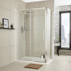 Hudson Reed Apex Chrome 1400mm Sliding Shower Door 8mm Glass (1950mm)
