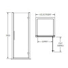 Hudson Reed Apex Chrome 700mm Hinged Shower Door