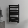 Milan 500mm x 800mm Black Designer Heated Towel Radiator