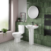 Space Rimless Close Coupled Modern Toilet + Soft Close Toilet Seat