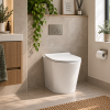 Nuie Round Rimless Back To Wall Toilet & Soft Close Seat