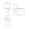 Manhattan Close Coupled Modern Toilet + Soft Close Seat