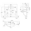 Old London Richmond 560mm Basin - 2 Tap Hole