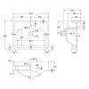 Old London Richmond 560mm Basin - 1 Tap Hole