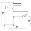 Nova Chrome Mini Basin Mono Mixer & Slotted Sprung Basin Waste