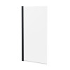 Square Edge Black Bath Screen 800mm x 1400mm x 6mm