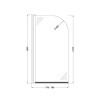 Nuie Pacific Arched Hinged Chrome Plain Bath Screen & Towel Rail 6mm