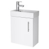 Vault 400mm White Wall Hung Compact Unit, Basin & Tap