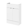 Hudson Reed Fusion White Gloss 600mm Basin Unit (255mm Deep)