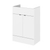 Hudson Reed Fusion White Gloss 600mm Basin Unit (355mm Deep)