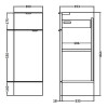 Hudson Reed Fusion White Gloss 300mm Drawer Line Base Unit (355mm Deep)