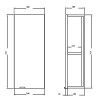 Hudson Reed Fusion Grey Gloss 300mm Wall Unit (180mm Deep)