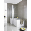 White Gloss 700mm Square Shower Bath End Panel