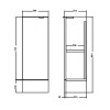 Hudson Reed Fusion Anthracite Woodgrain 300mm Base Unit (255mm Deep)