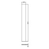 Hudson Reed Fusion Anthracite Woodgrain 1250mm Continuous Plinth