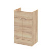 Hudson Reed Fusion Bleached Oak 500mm Basin Unit (355mm Deep)