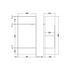 Hudson Reed Fusion Bleached Oak 400mm Basin Unit (255mm Deep)