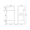Hudson Reed Fusion Bleached Oak 400mm Basin Unit (355mm Deep)