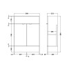 Hudson Reed Fusion Bleached Oak 600mm Basin Unit (255mm Deep)