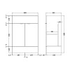 Hudson Reed Fusion Bleached Oak 600mm Basin Unit (355mm Deeep)