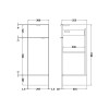 Hudson Reed Fusion Bleached Oak 300mm Drawer Line Base Unit (355mm Deep)