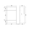 Hudson Reed Fusion Bleached Oak 500mm WC Unit (255mm Deep)