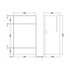Hudson Reed Fusion Bleahed Oak 500mm WC Unit (355mm Deep)